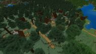 Players who love quick access to good items should adore this seed's nearby village (Image via Mojang)